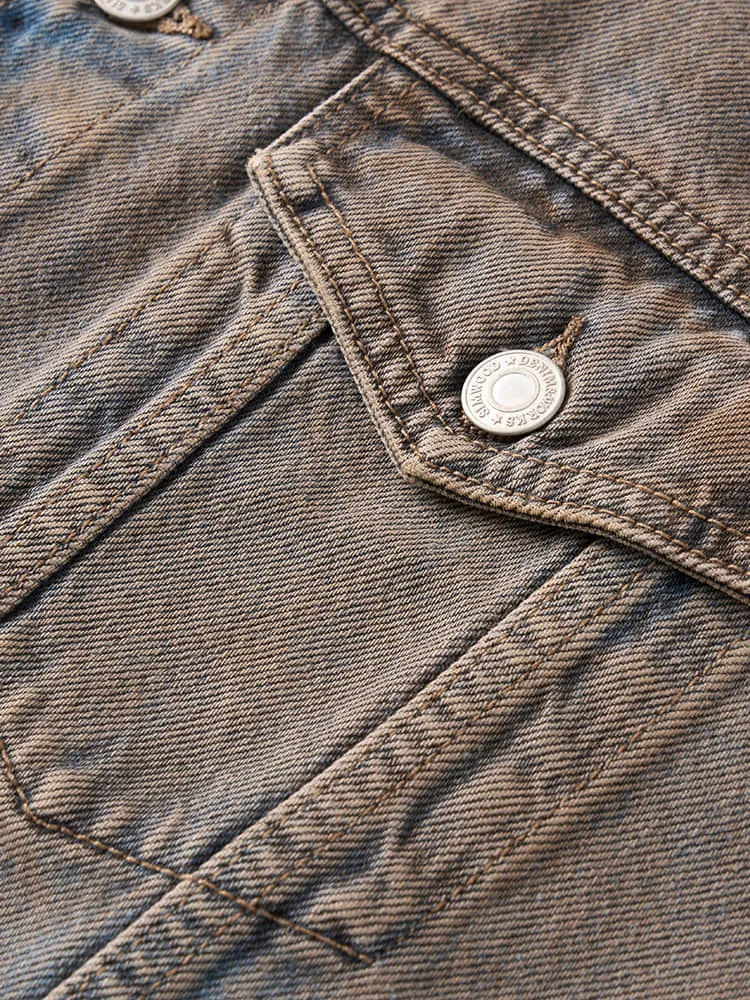 12.5oz Washed Vintage Denim Jackets