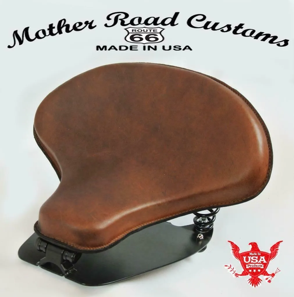 2015-2024 Indian Bobber & Scout Spring Tractor Seat Soft Brown Mounting Kit bc