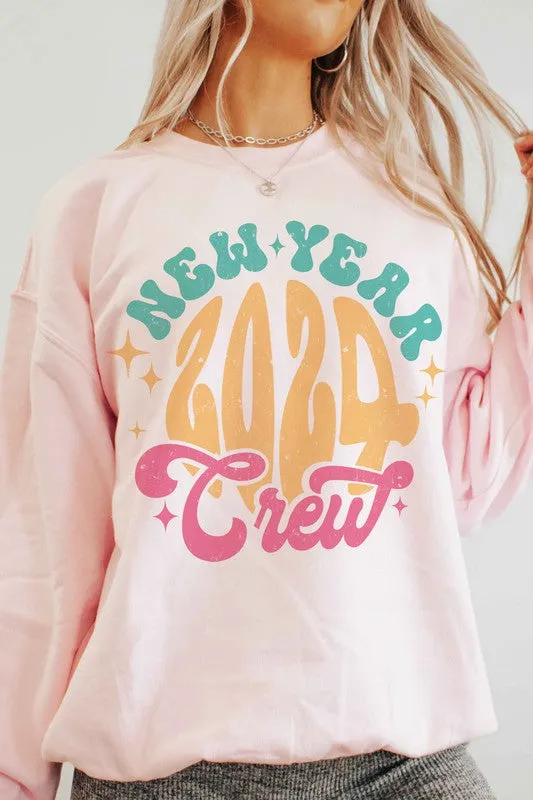 2024 NEW YEAR CREW Graphic Sweatshirt