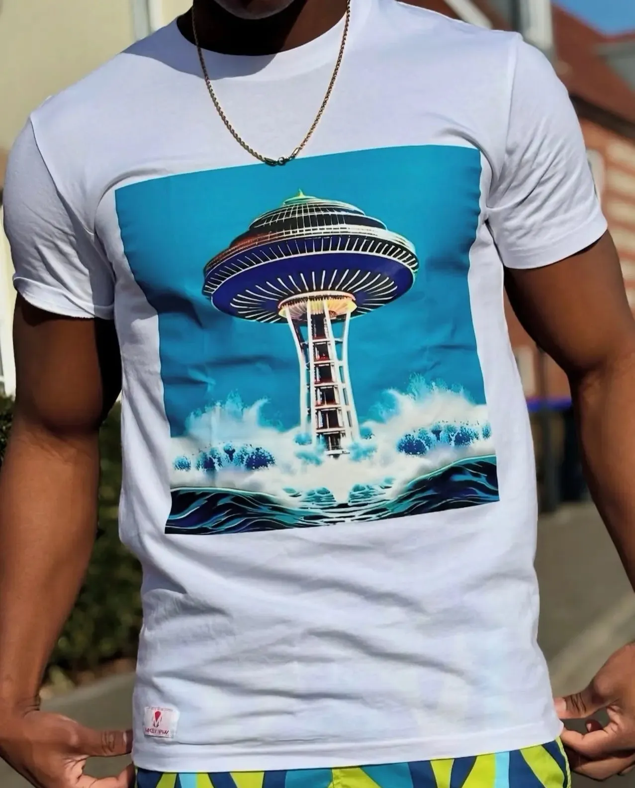 2050 Space Needle Short Sleeve Staple T-Shirt