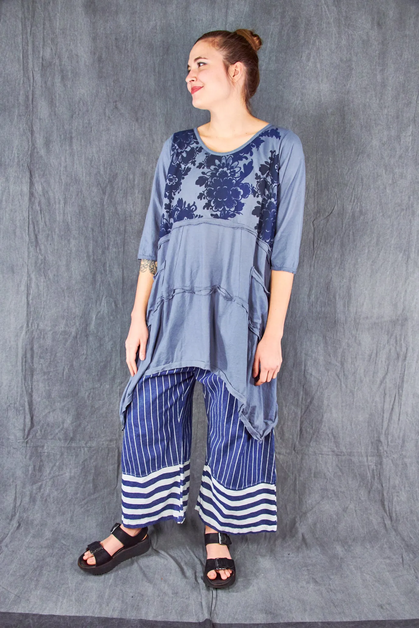 3340 Denim Stripe Pant-Denim/Dove-U