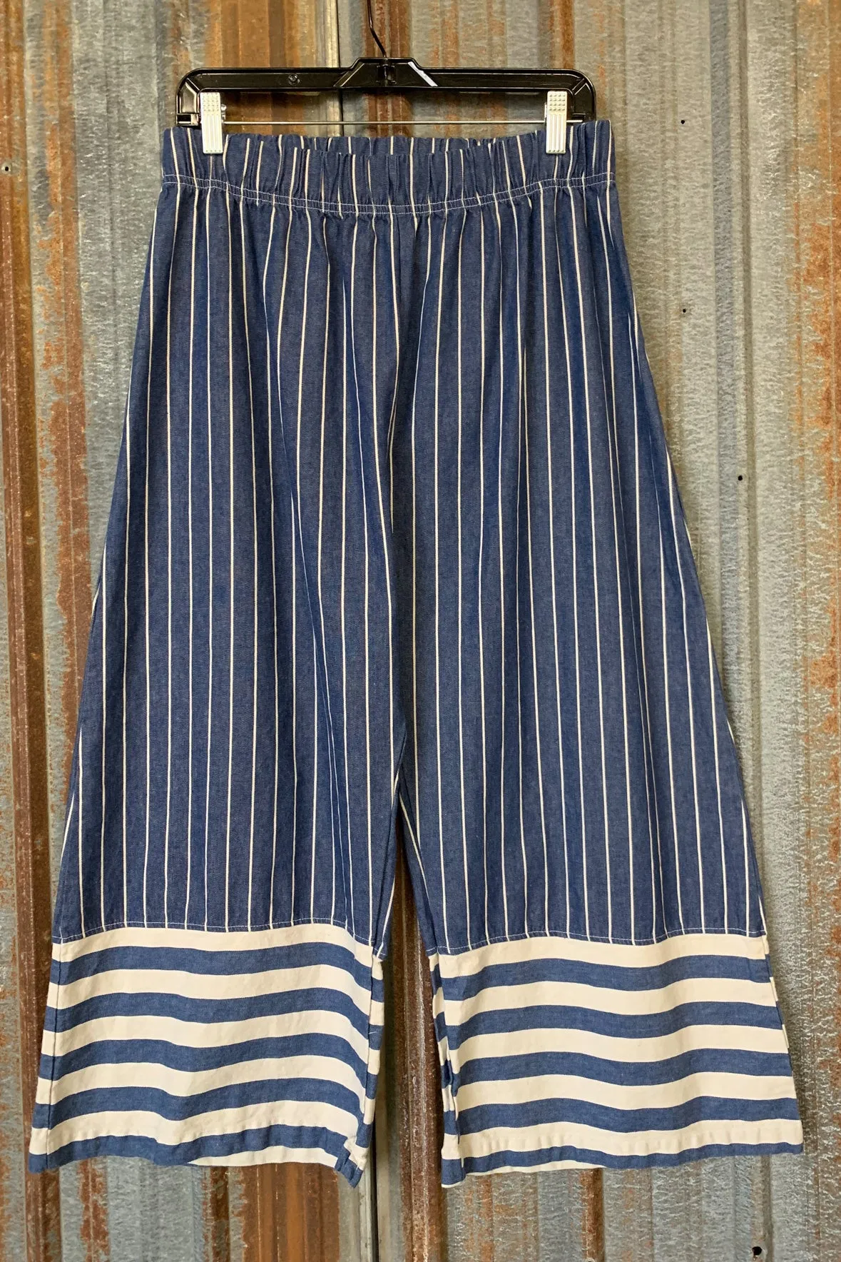 3340 Denim Stripe Pant-Denim/Dove-U
