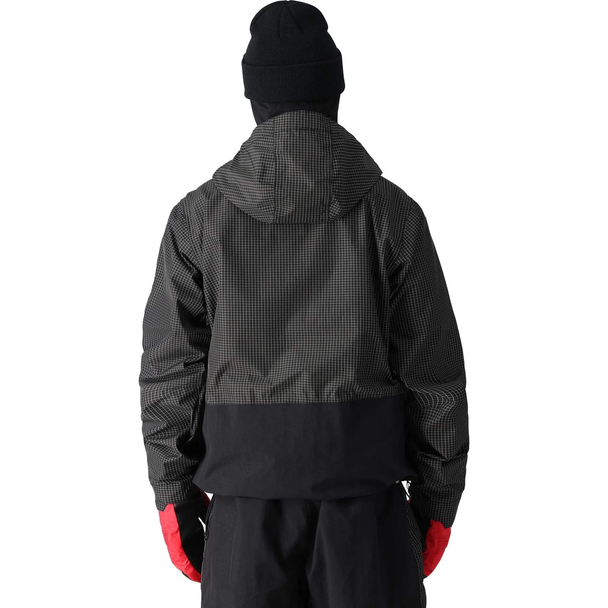 686 Ghost 2.5L Anorak Black Grid Colorblock 2025