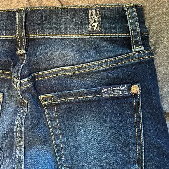 7 For All Mankind Jeans 26 Aubrey Super High Rise Skinny dark blue
