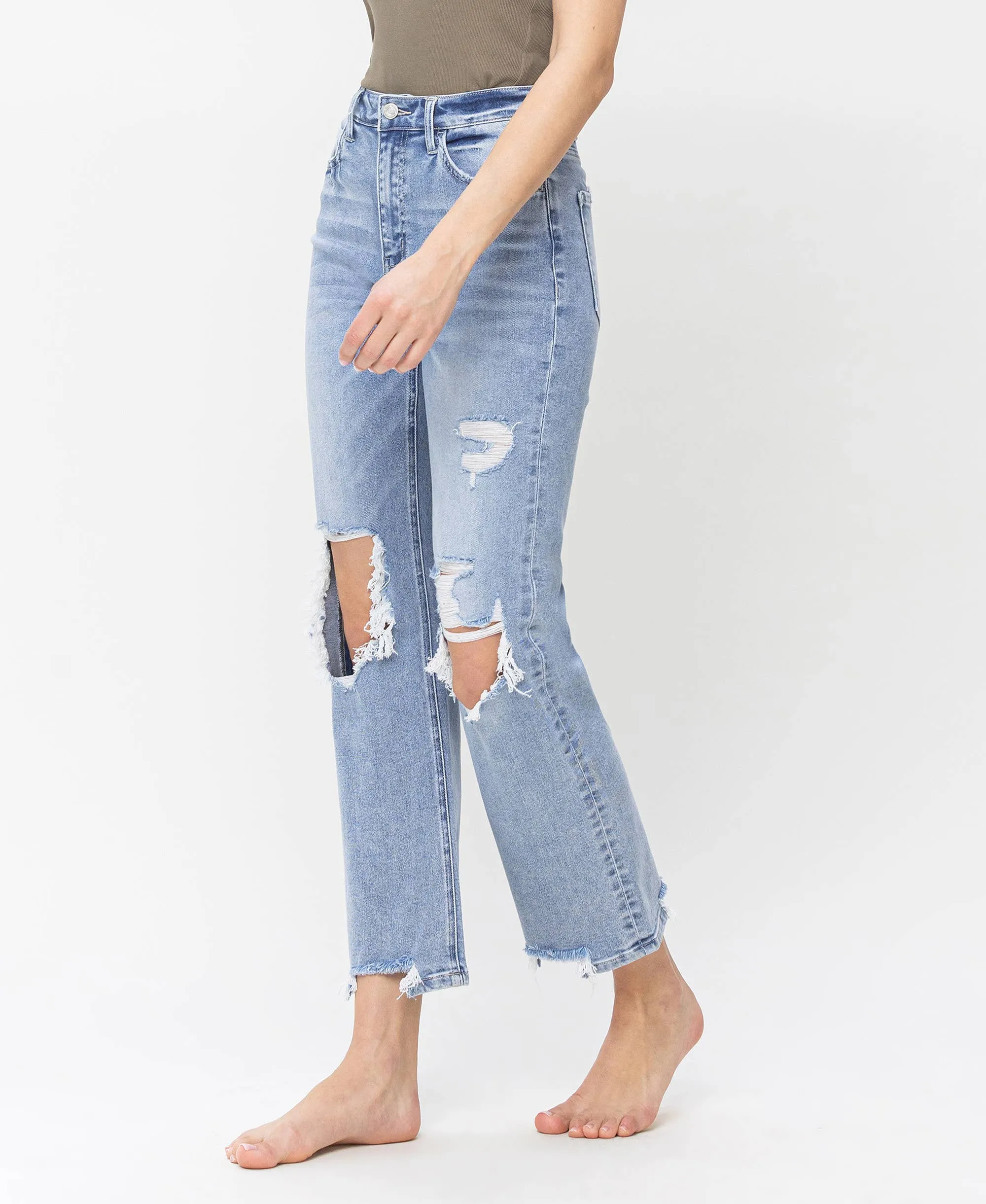 90’s BABE DISTRESSED STRAIGHT JEANS