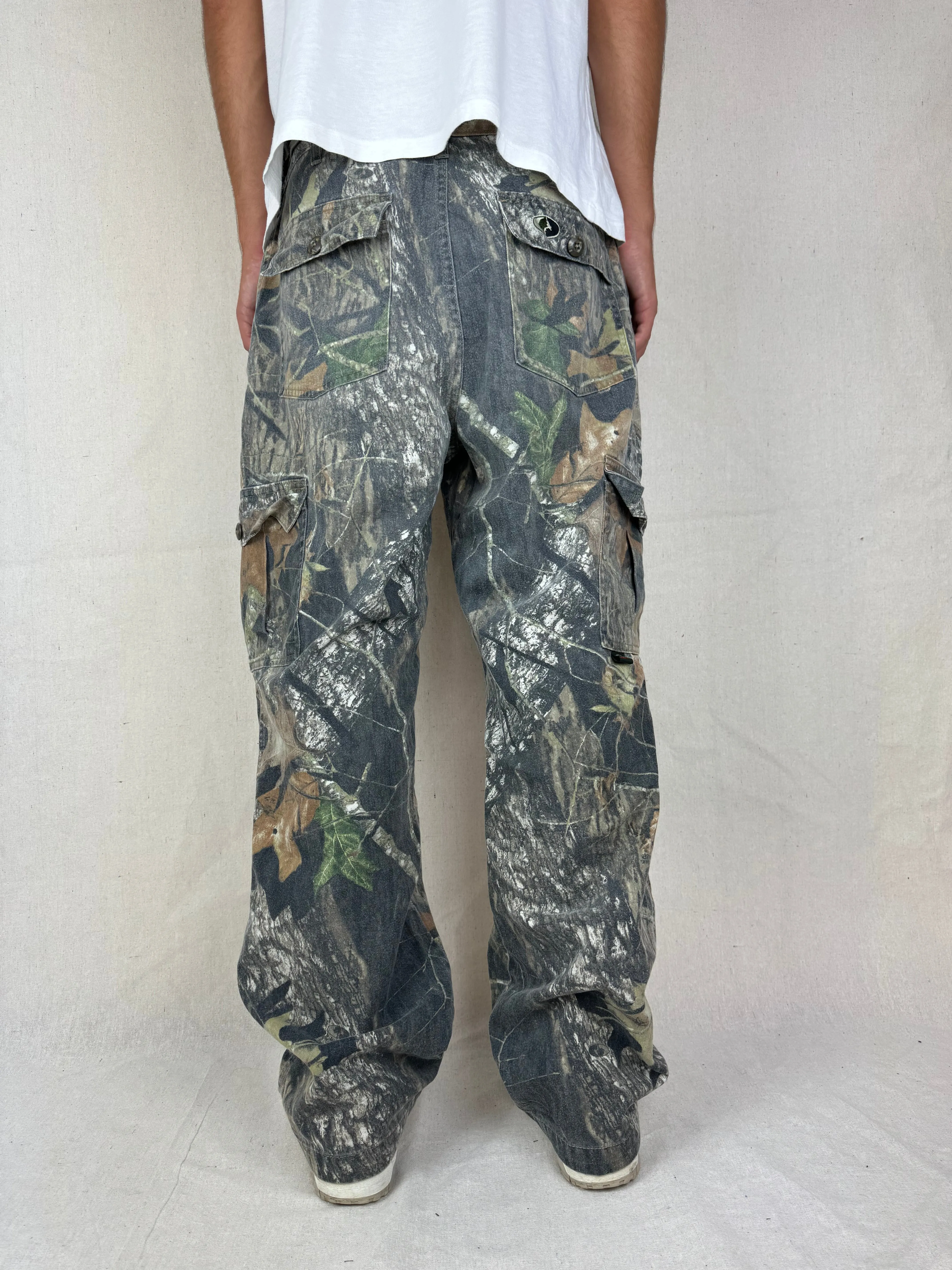 90's Mossyoak Realtree Camo Vintage Cargo Pants Size 36x31