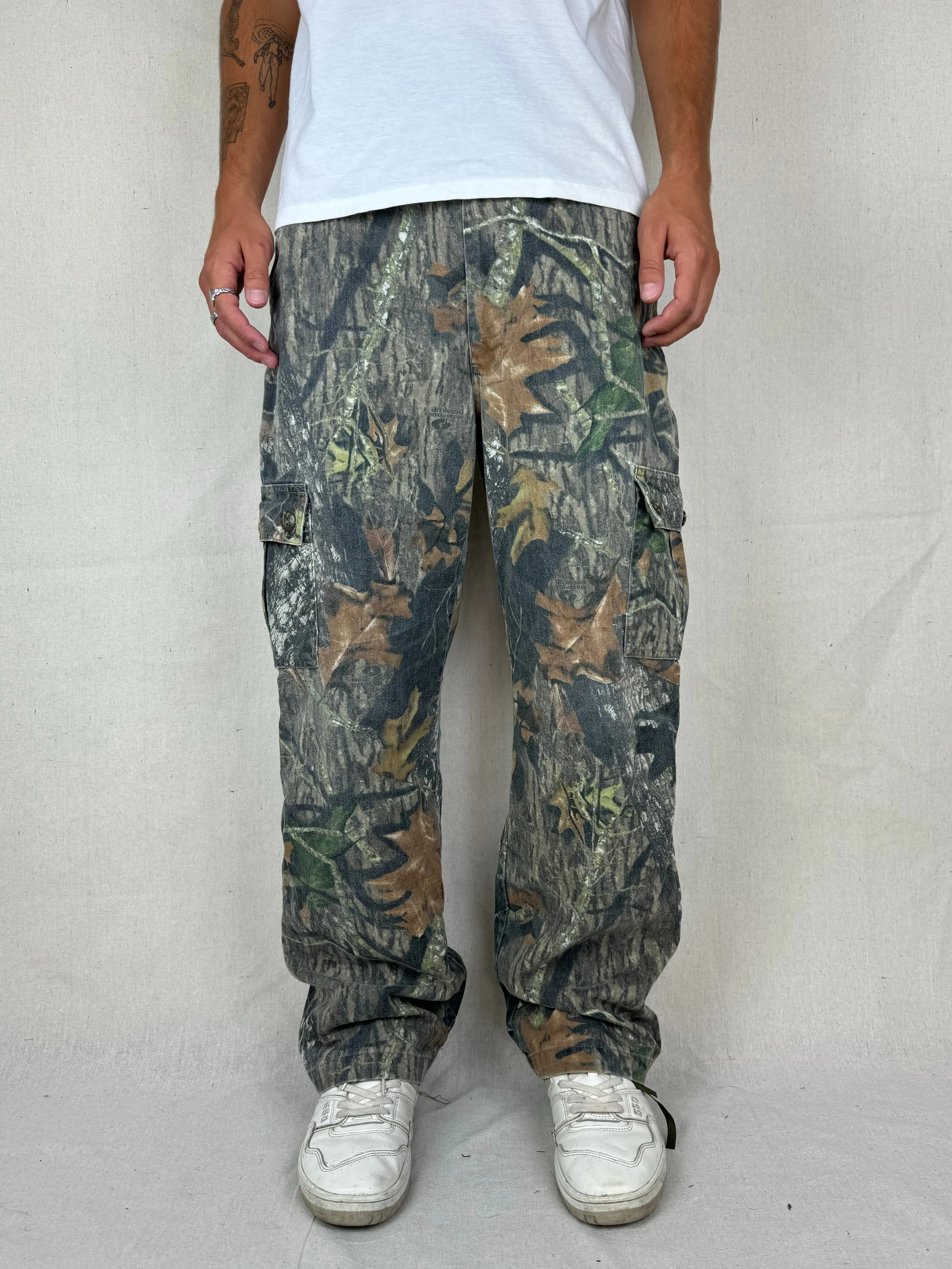 90's Mossyoak Realtree Camo Vintage Cargo Pants Size 36x31