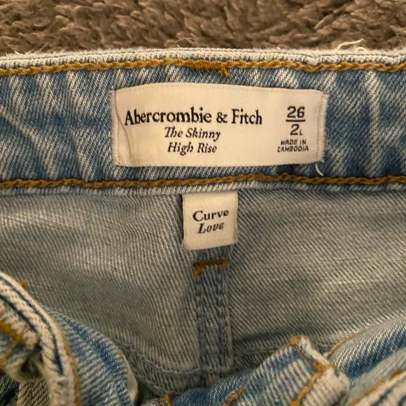 ABERCROMBIE &amp; FITCH Women’s The Skinny Ankle High Rise Curve Love Jeans