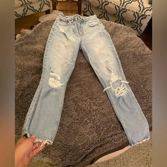 ABERCROMBIE &amp; FITCH Women’s The Skinny Ankle High Rise Curve Love Jeans