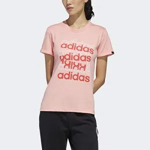 adidas Women's Big Graphic T-Shirt Glory Pink/Core Pink Small