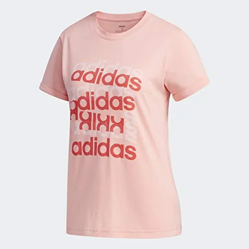 adidas Women's Big Graphic T-Shirt Glory Pink/Core Pink Small