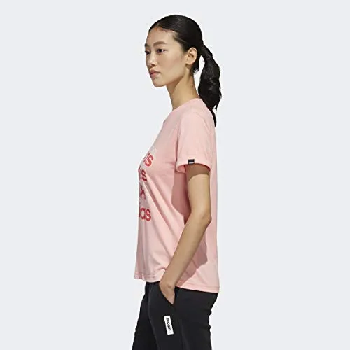 adidas Women's Big Graphic T-Shirt Glory Pink/Core Pink Small