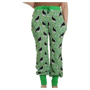 Adult's Black Bird - Green Baggy Pants