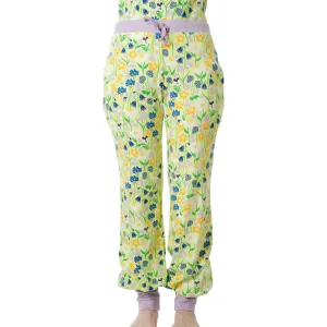 Adult's Midsummer Flowers Green Baggy Pants