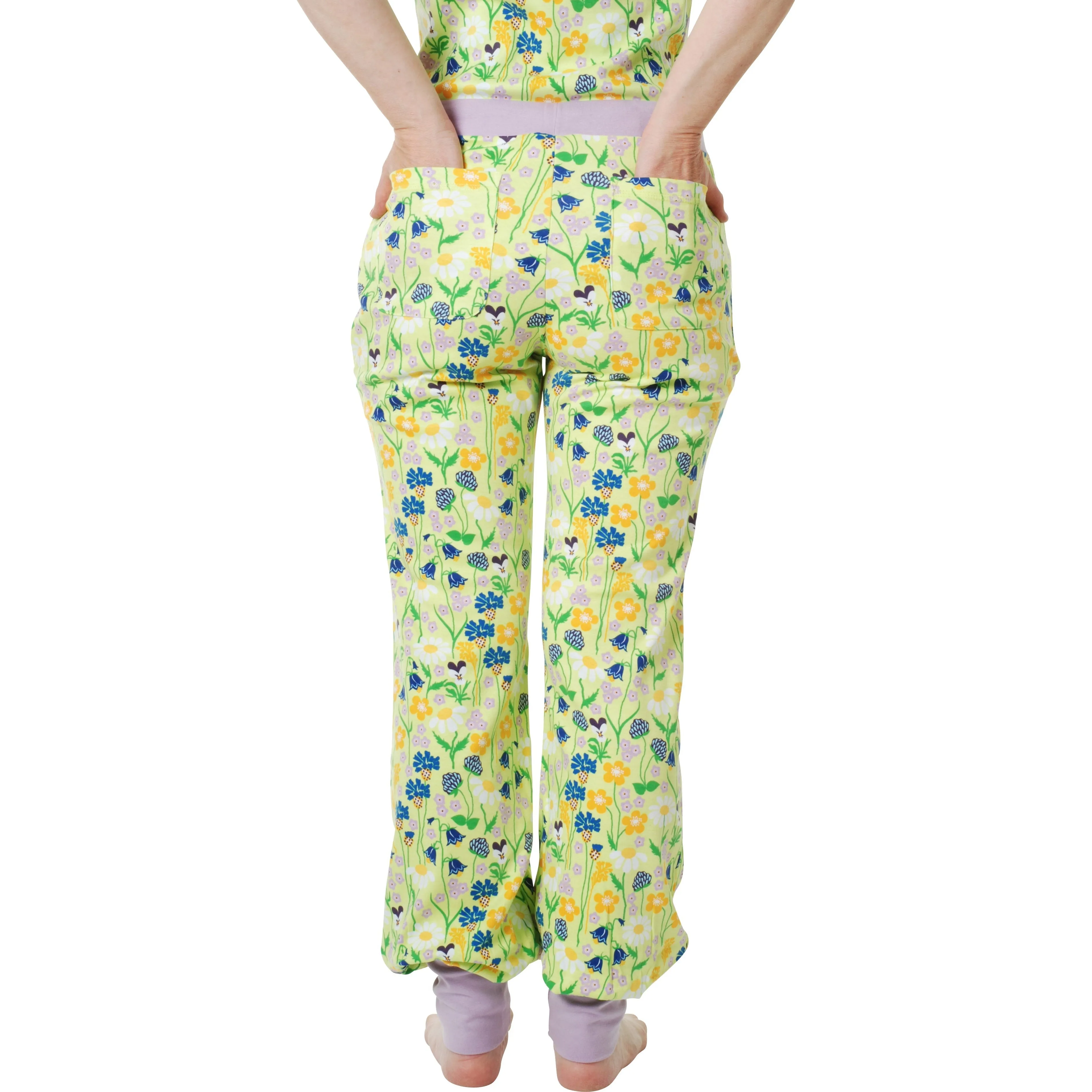Adult's Midsummer Flowers Green Baggy Pants
