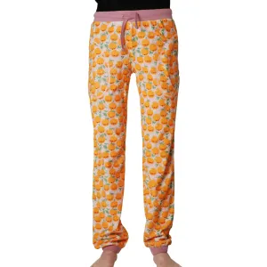 Adult's Oranges Velour Baggy Pants - Pink