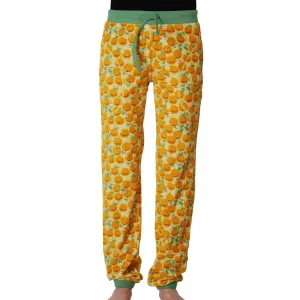 Adult's Oranges Velour Baggy Pants - Yellow