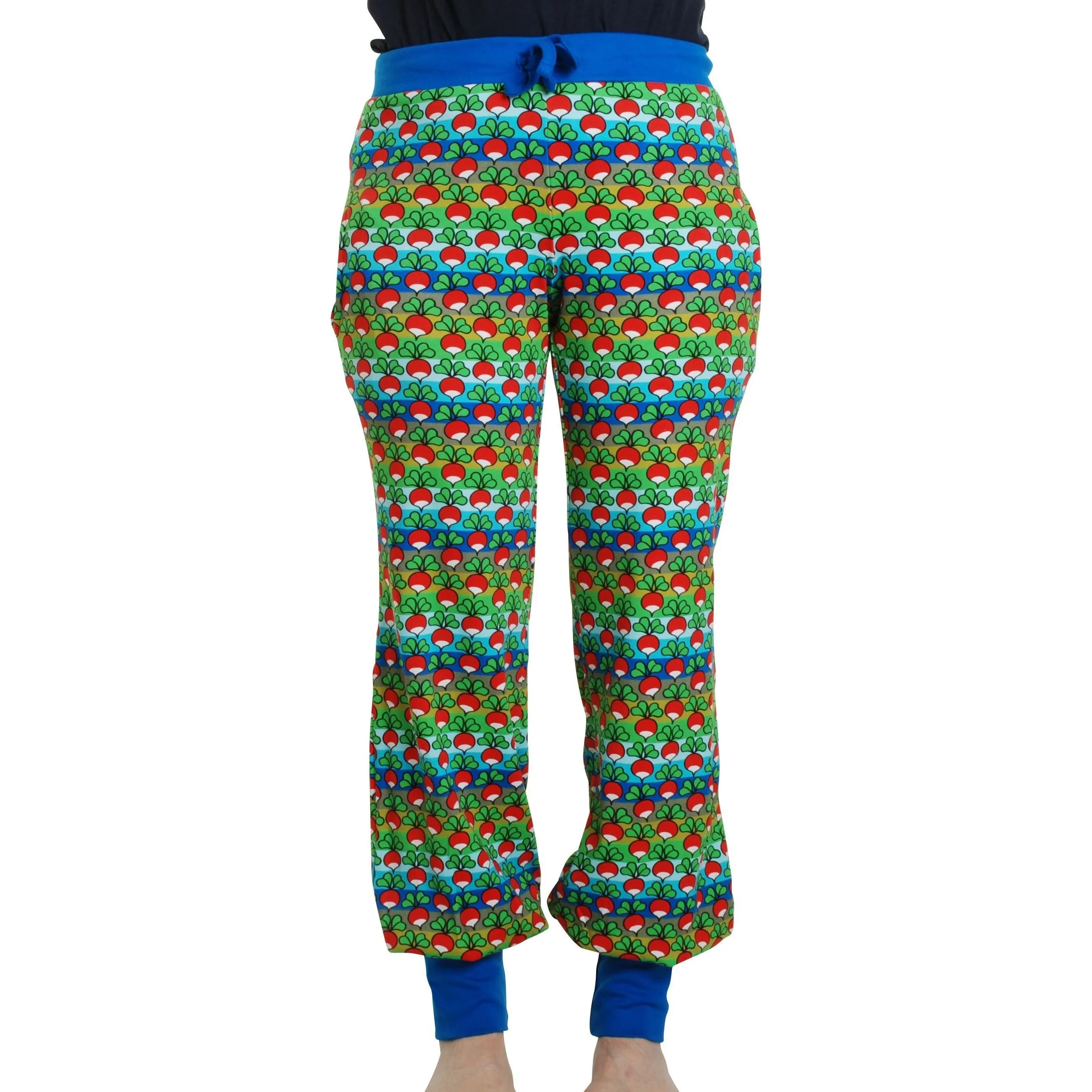 Adult's Radish Stripe - Blue/Green Baggy Pants