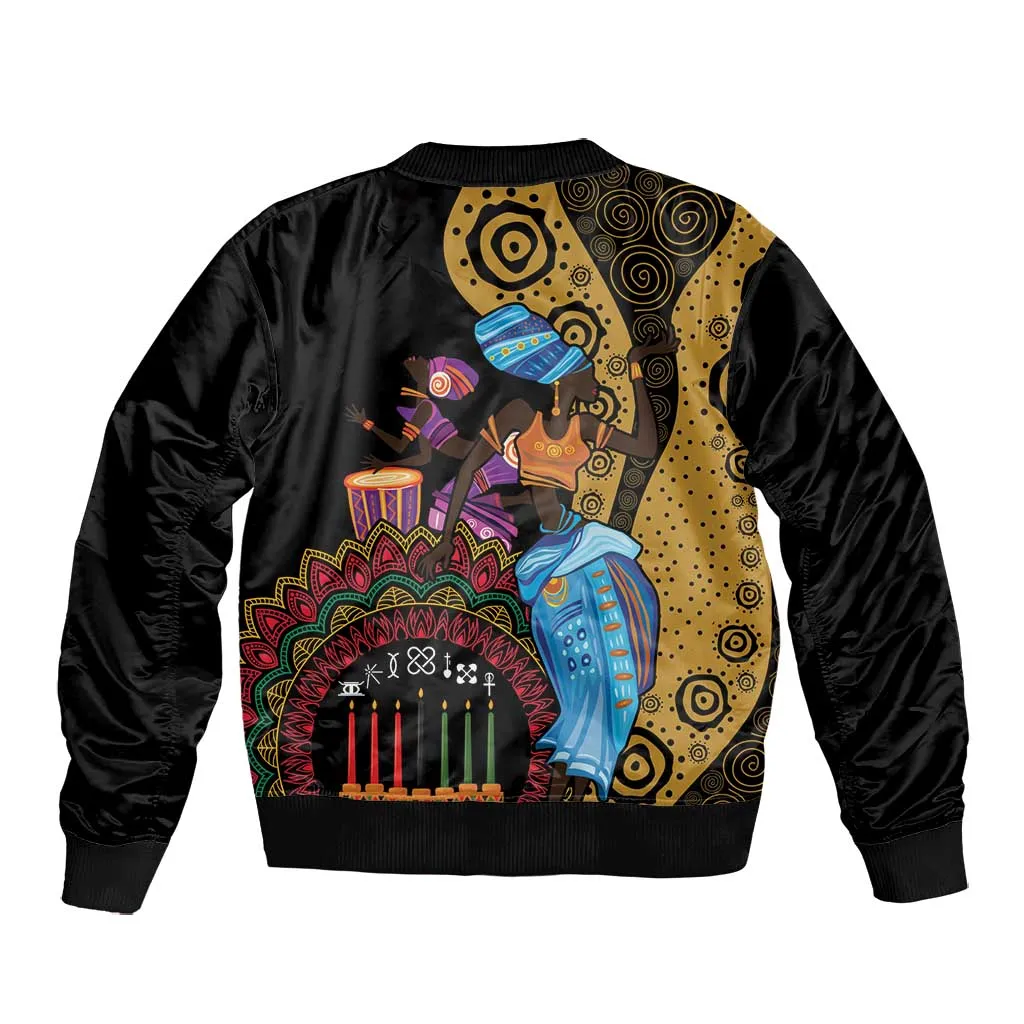 Africa Happy Kwanzaa Bomber Jacket Tribal Dance LT7