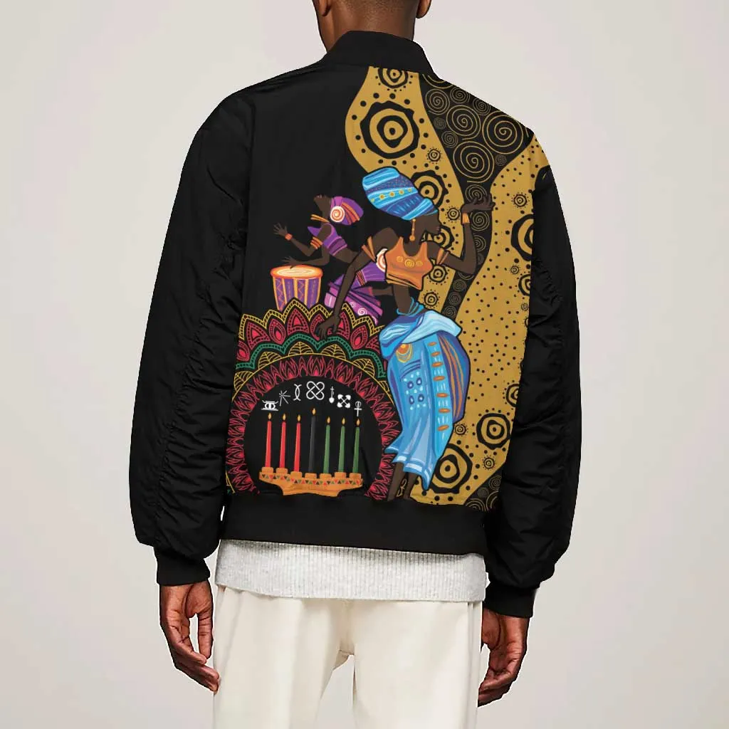 Africa Happy Kwanzaa Bomber Jacket Tribal Dance LT7