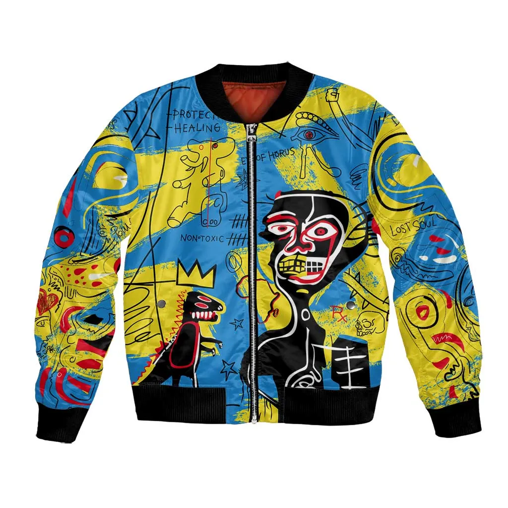 African Art Viva Underground Psychedelic Vintage Style Bomber Jacket DT02