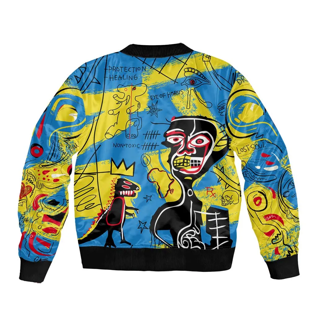 African Art Viva Underground Psychedelic Vintage Style Bomber Jacket DT02