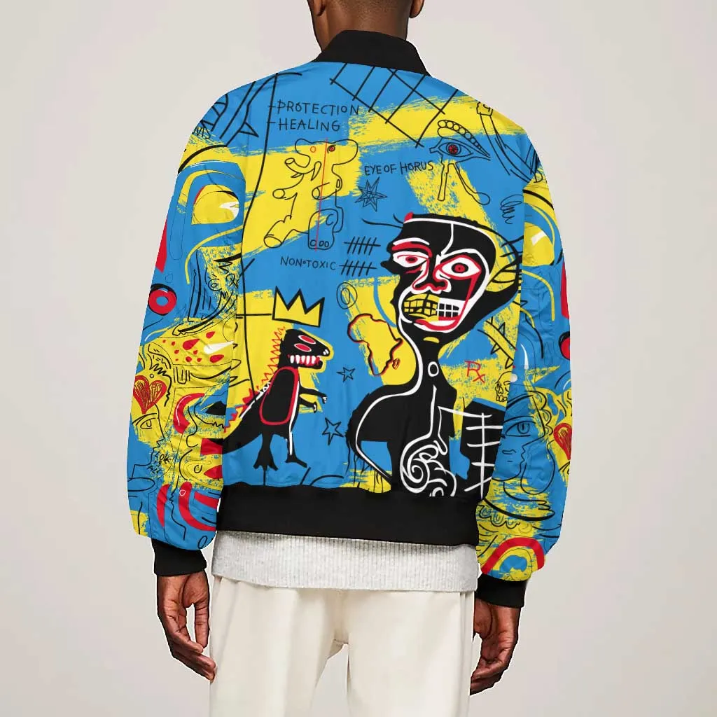 African Art Viva Underground Psychedelic Vintage Style Bomber Jacket DT02