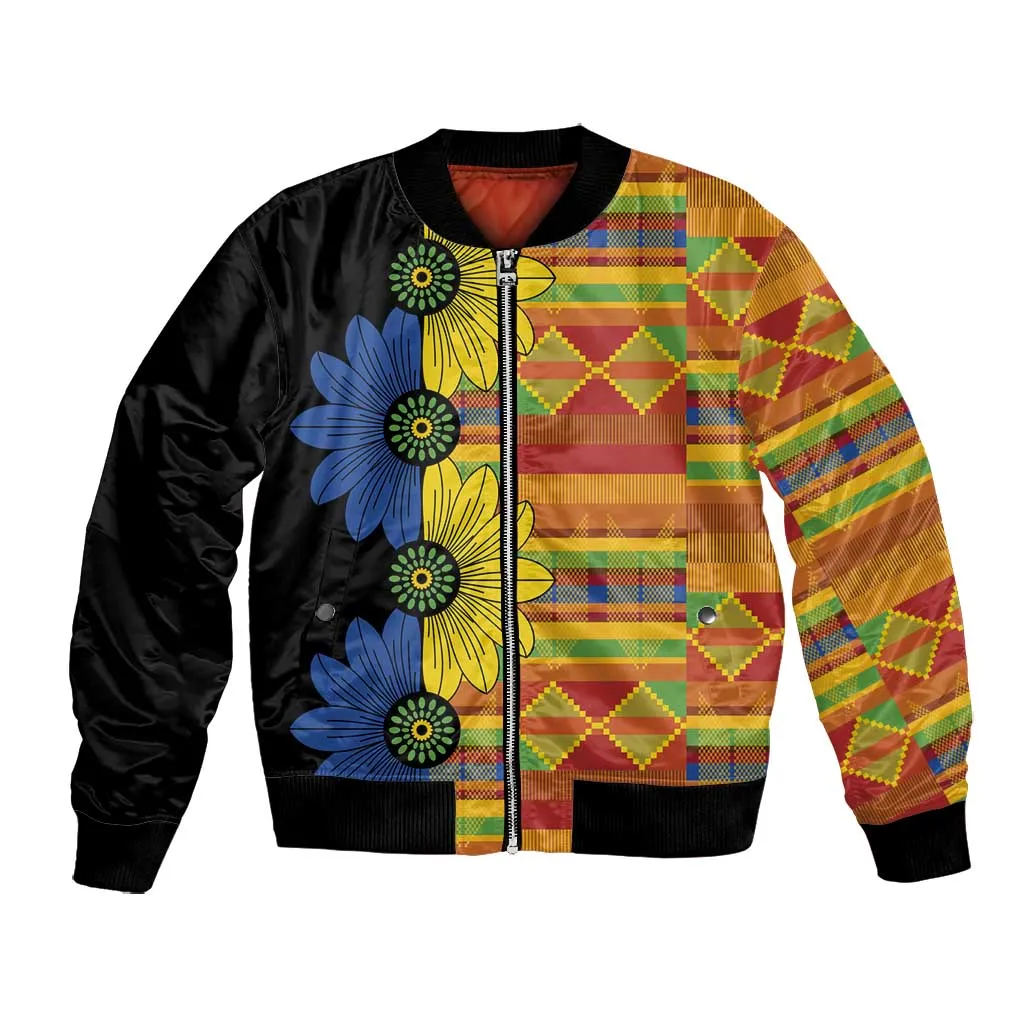African Ethnic Kitenge Ankara Style Bomber Jacket LT9
