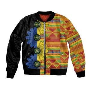 African Ethnic Kitenge Ankara Style Bomber Jacket LT9
