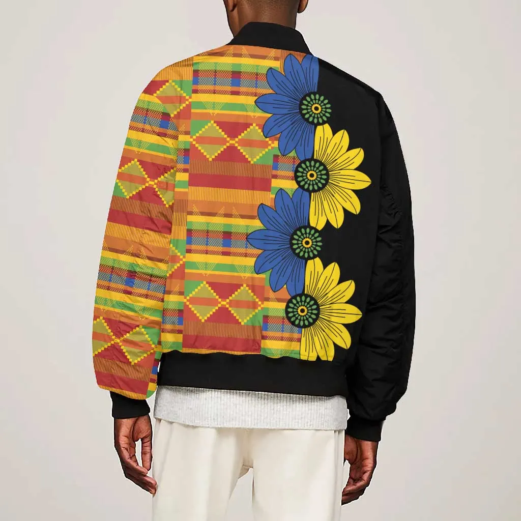 African Ethnic Kitenge Ankara Style Bomber Jacket LT9