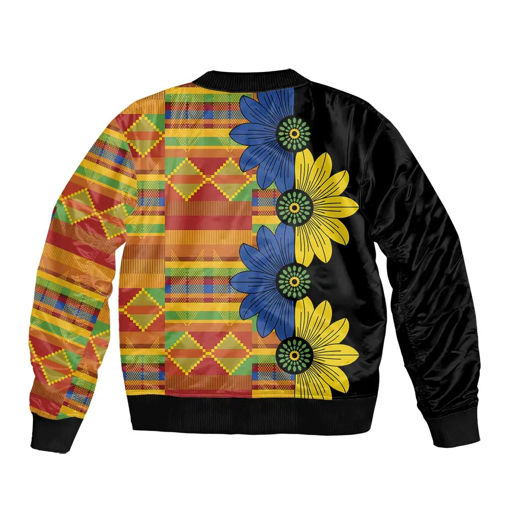 African Ethnic Kitenge Ankara Style Bomber Jacket LT9