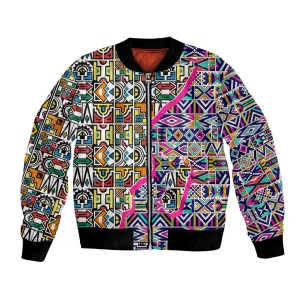 African Ndebele Pattern Bomber Jacket DT02