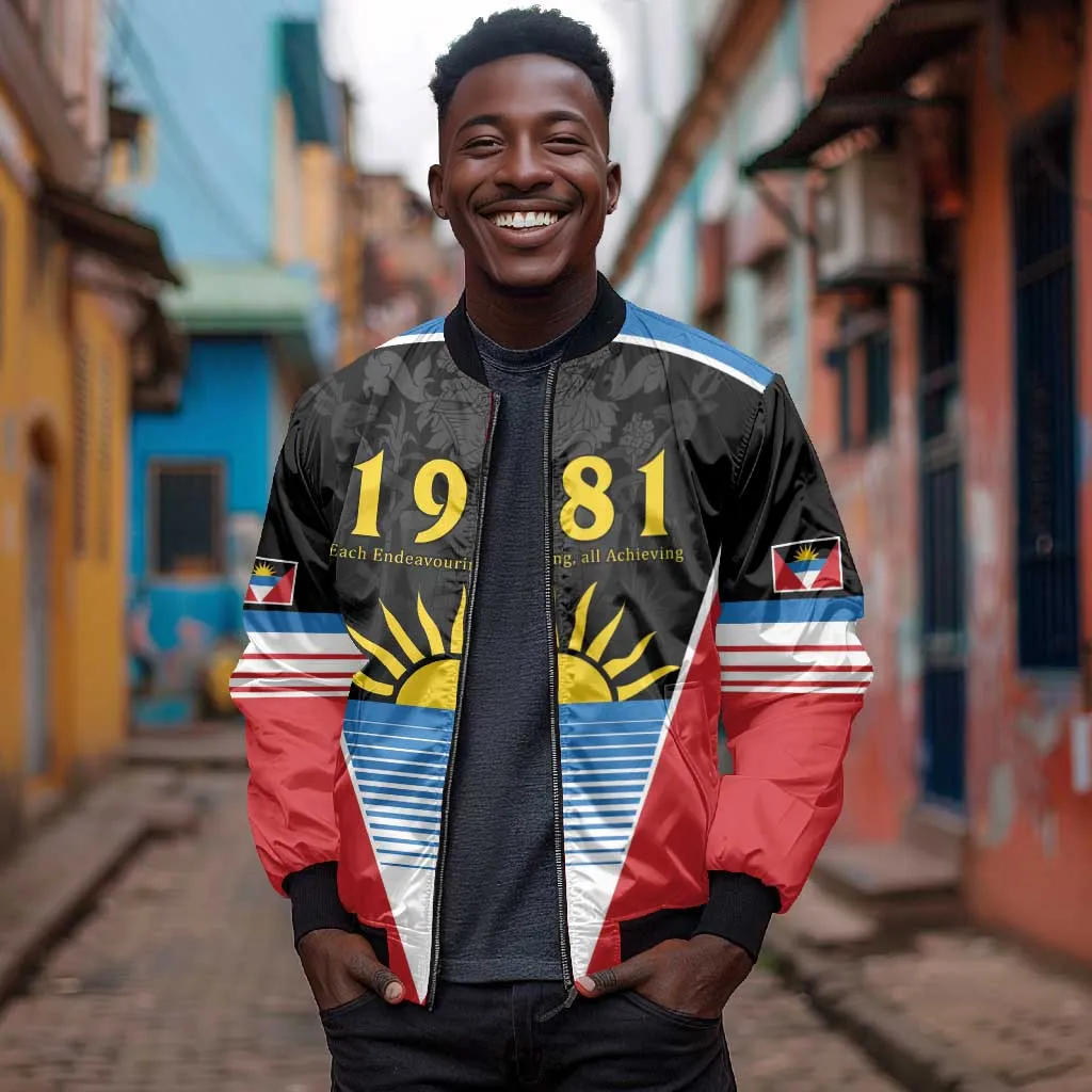 Afro-Antiguans and Barbudans 1981 Bomber Jacket Each Endeavouring All Achieving LT9