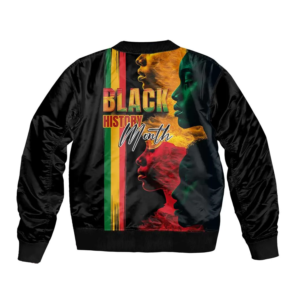 Afro - Black History Month Bomber Jacket Black Soul - I'm Black Every Month LT03