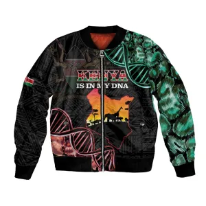 Afro Kenya Bomber Jacket Kenyan Is In My DNA - Jamhuri Day LT14