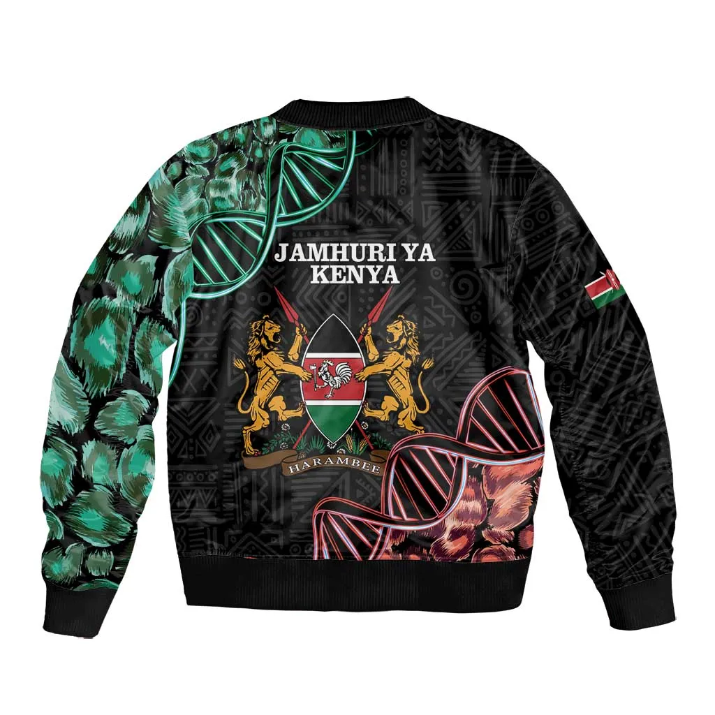 Afro Kenya Bomber Jacket Kenyan Is In My DNA - Jamhuri Day LT14