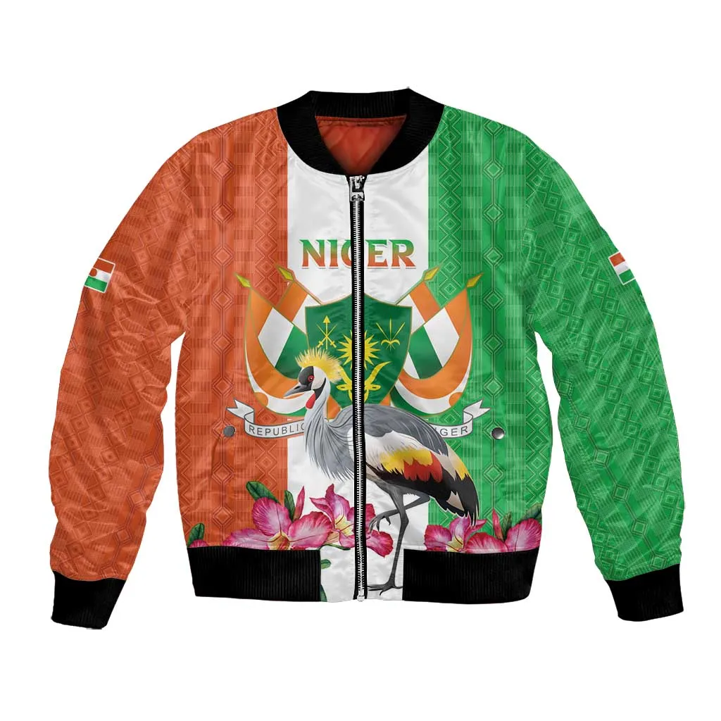 Afro Niger Sannu Bomber Jacket Coat Of Arms - African Pattern LT15