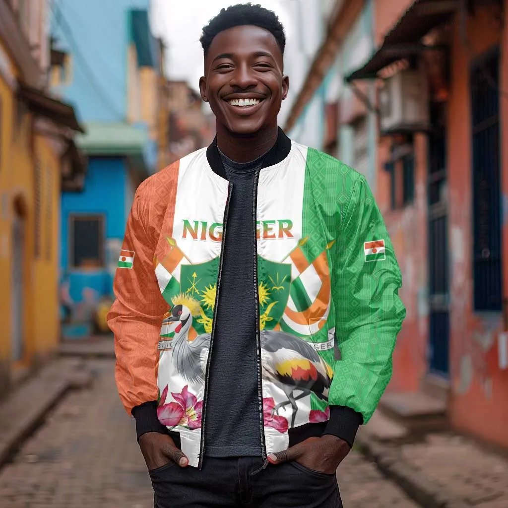 Afro Niger Sannu Bomber Jacket Coat Of Arms - African Pattern LT15