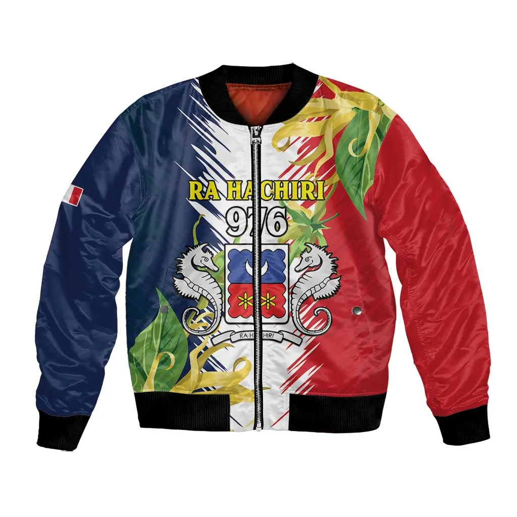 Afro Ra Hachiri 976 Bomber Jacket Coat Of Arms France Flag Style LT15