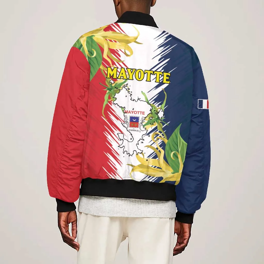 Afro Ra Hachiri 976 Bomber Jacket Coat Of Arms France Flag Style LT15