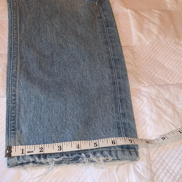 AGOLDE 90’s Jeans Distressed Light Wash Straight Legs High Rise Grungy Boho 24