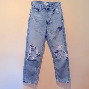 AGOLDE 90’s Jeans Distressed Light Wash Straight Legs High Rise Grungy Boho 24