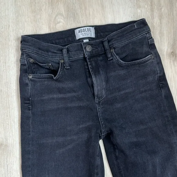 Agolde Sophie black skinny jeans