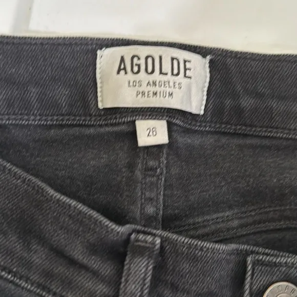 Agolde Sophie black skinny jeans