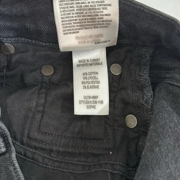 Agolde Sophie black skinny jeans
