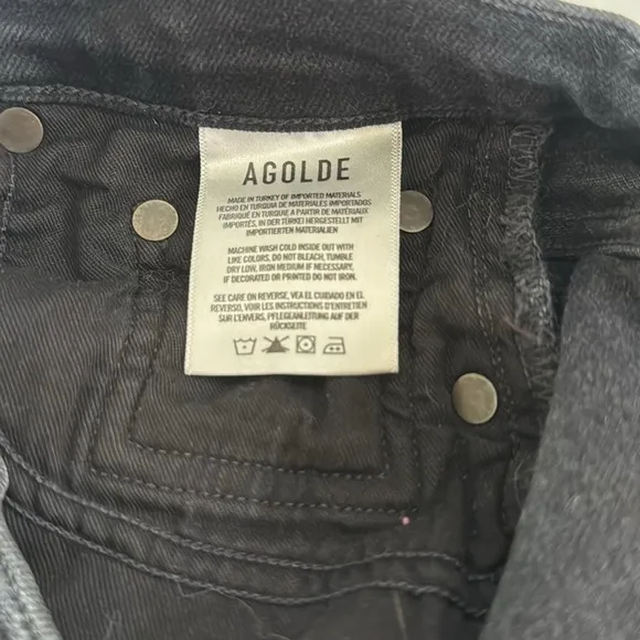 Agolde Sophie black skinny jeans