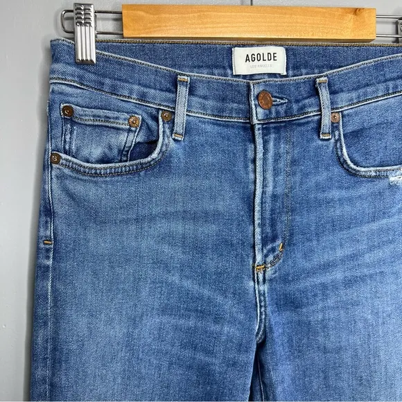 AGOLDE Sophie Skinny Distressed Denim Jeans