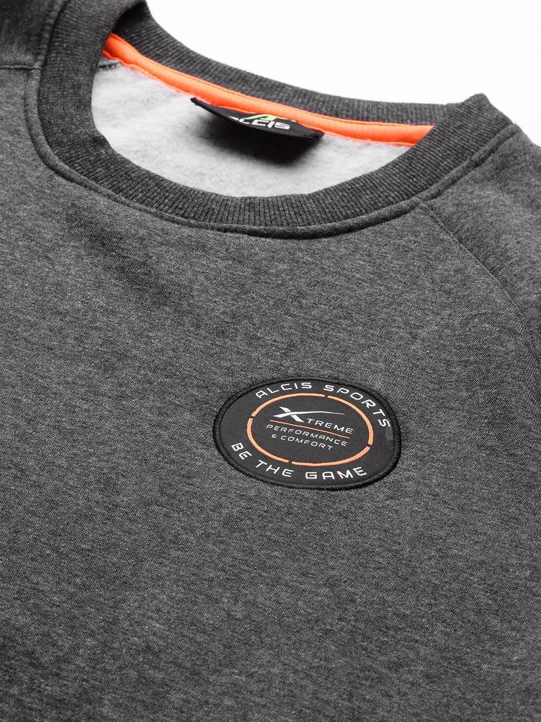Alcis Men Grey Solid Sweatshirt