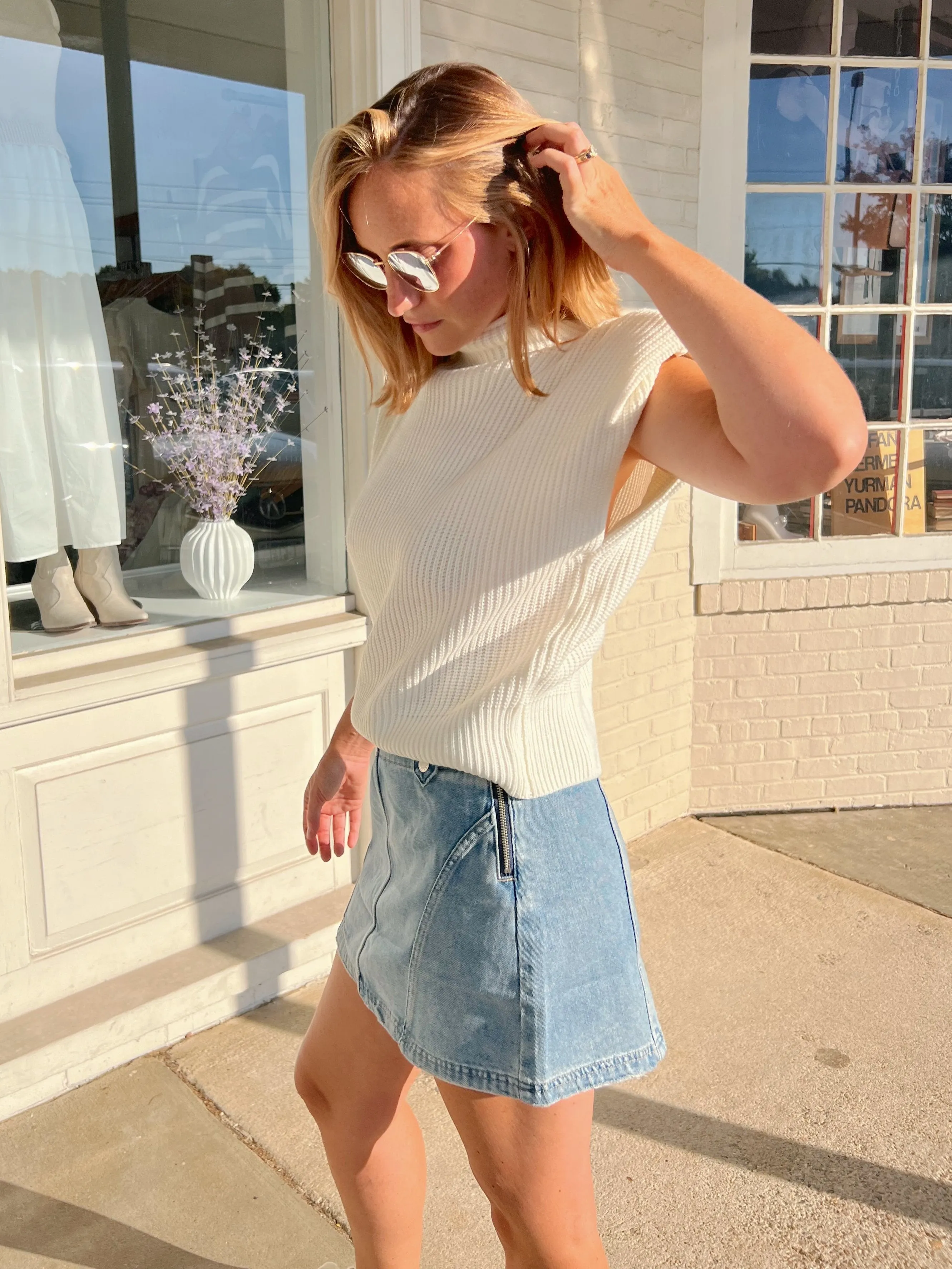 All Too Well Denim Mini Skirt