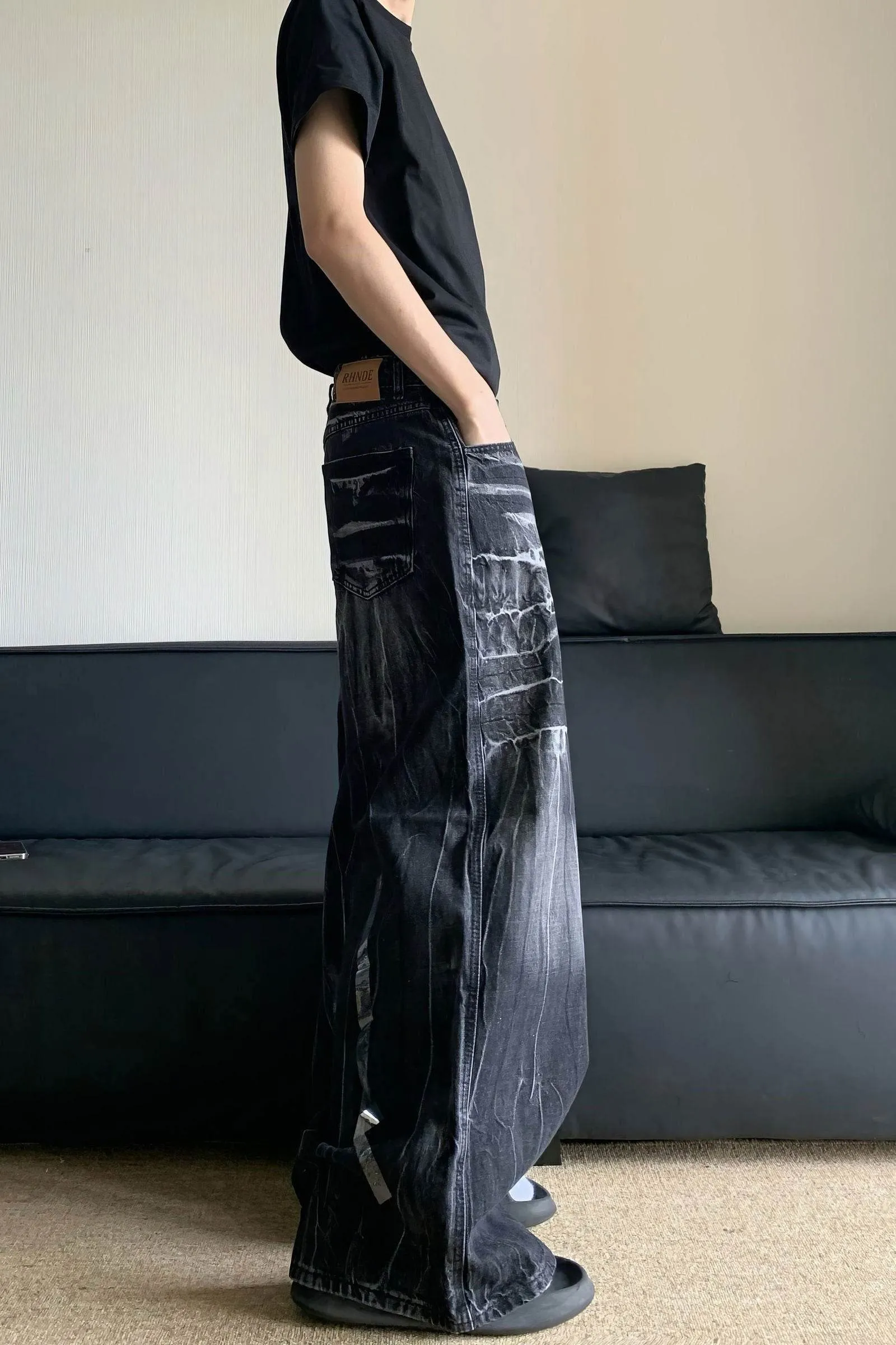 American Vintage Distressed Denim Jeans for Men
